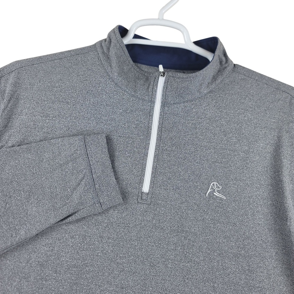 Rhoback Quarter Zip Pullover Mens 3XL Gray Performance Long Sleeve Stretch Golf